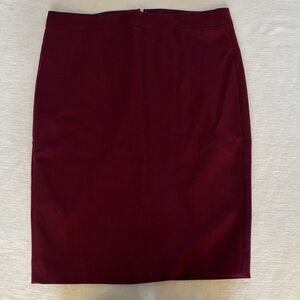 J. Crew Deep Red Pencil Skirt
